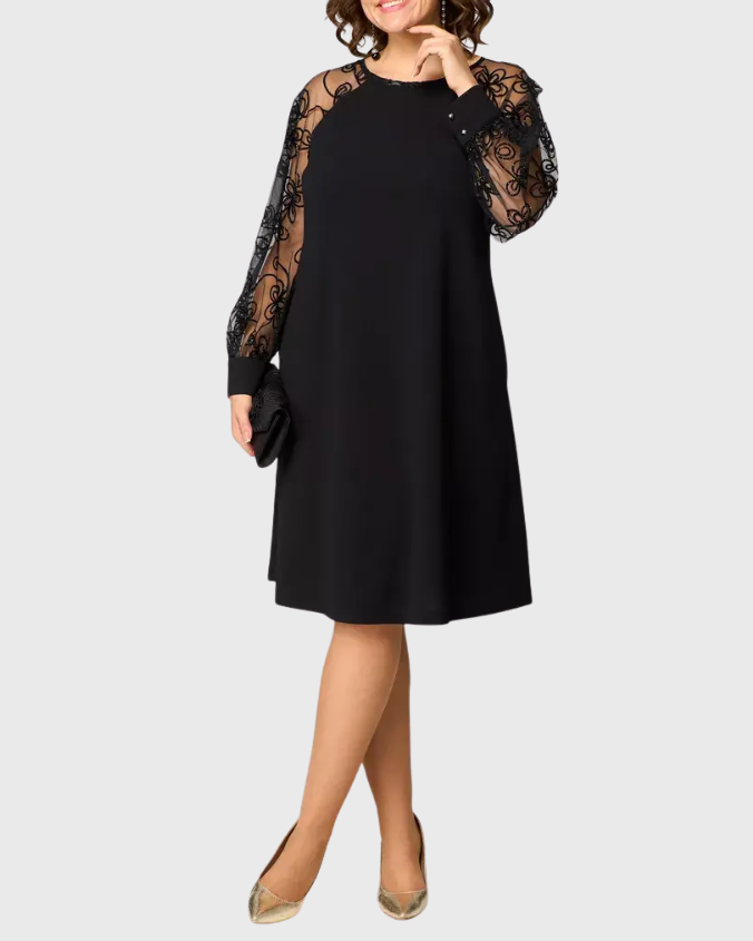 Sofia | Sophisticated Black Lace Dress