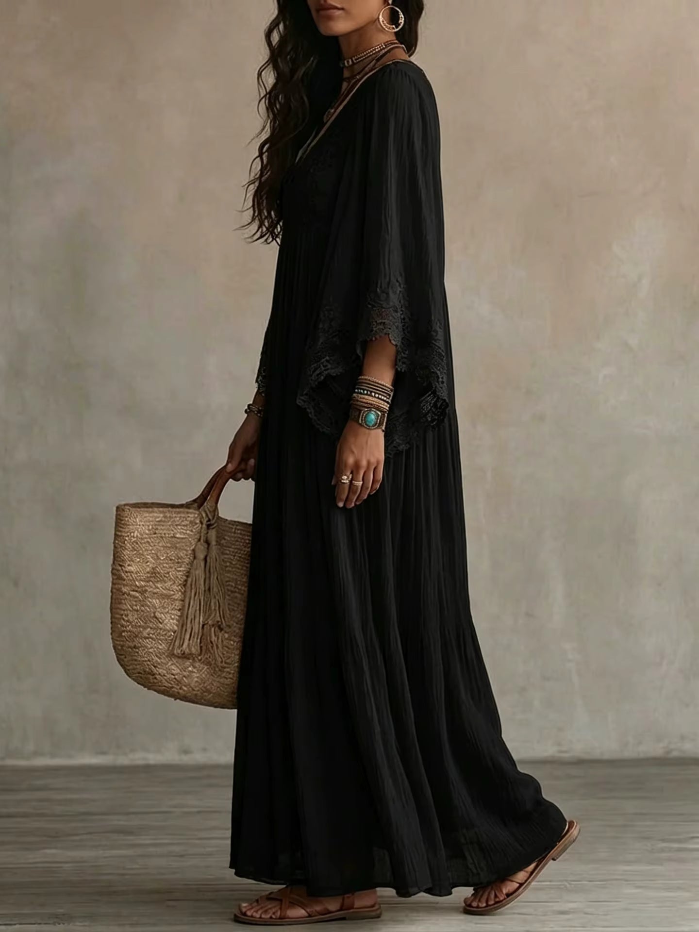 Regina - Vestido Largo Chiffon Boho