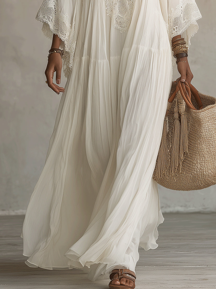 Regina - Vestido Largo Chiffon Boho