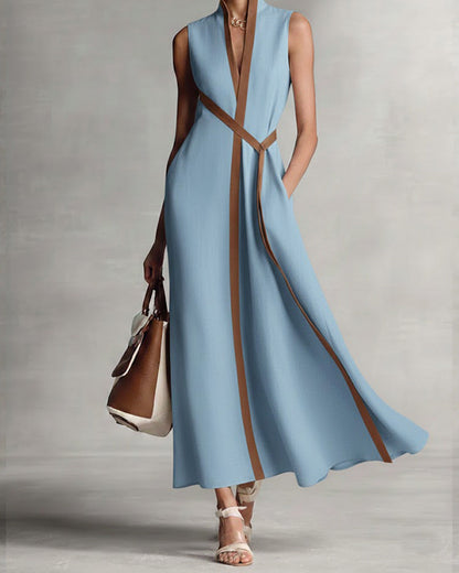 Camille | Vestido Maxi Suelto de Algodón y Lino