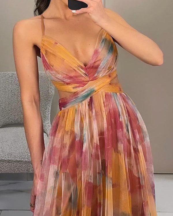 Coral | Delicate Floral Maxi Dress