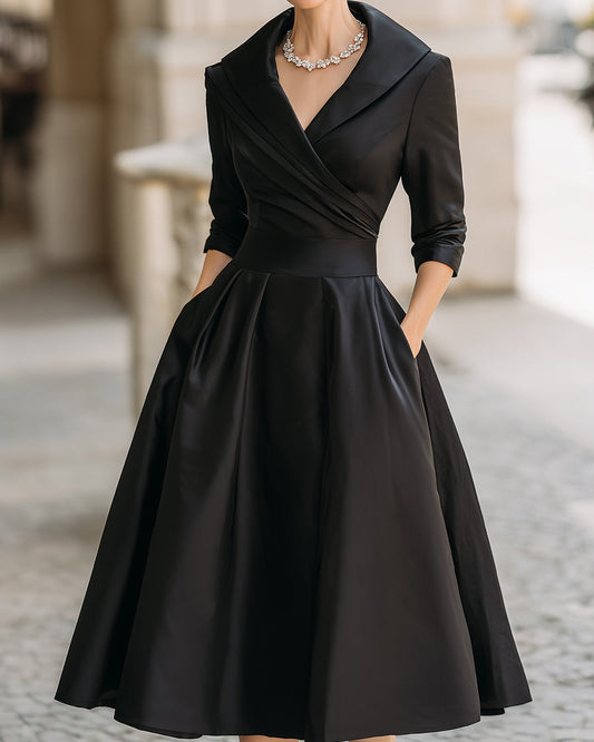 Evelyn | Satin Midi Dress