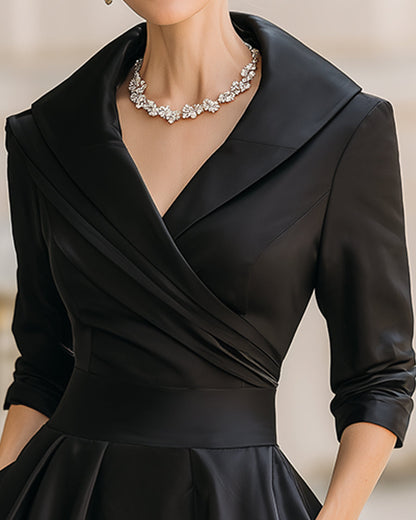 Evelyn | Satin Midi Dress