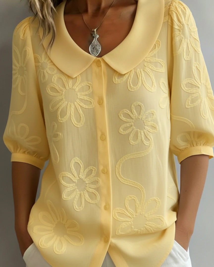 Martha | Soft-Touch Floral Blouse
