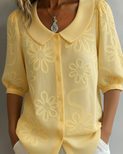 Martha | Soft-Touch Floral Blouse
