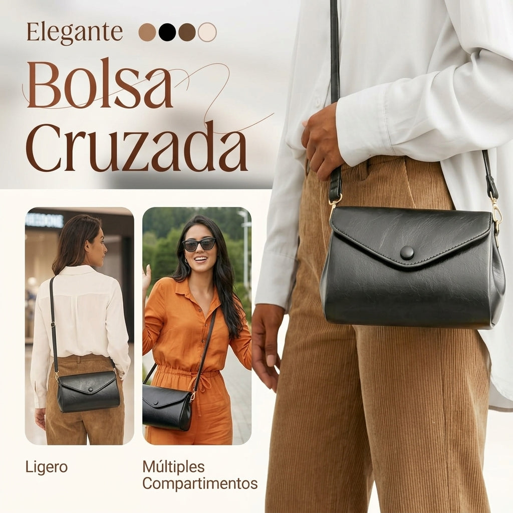 Noa - Bolsa Cruzada Silueta Limpia 2 Formas de Cargar.