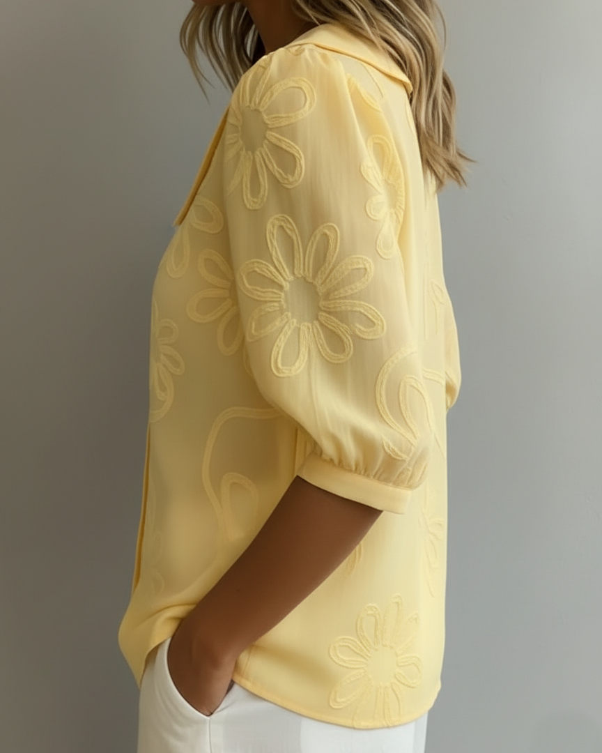 Martha | Soft-Touch Floral Blouse