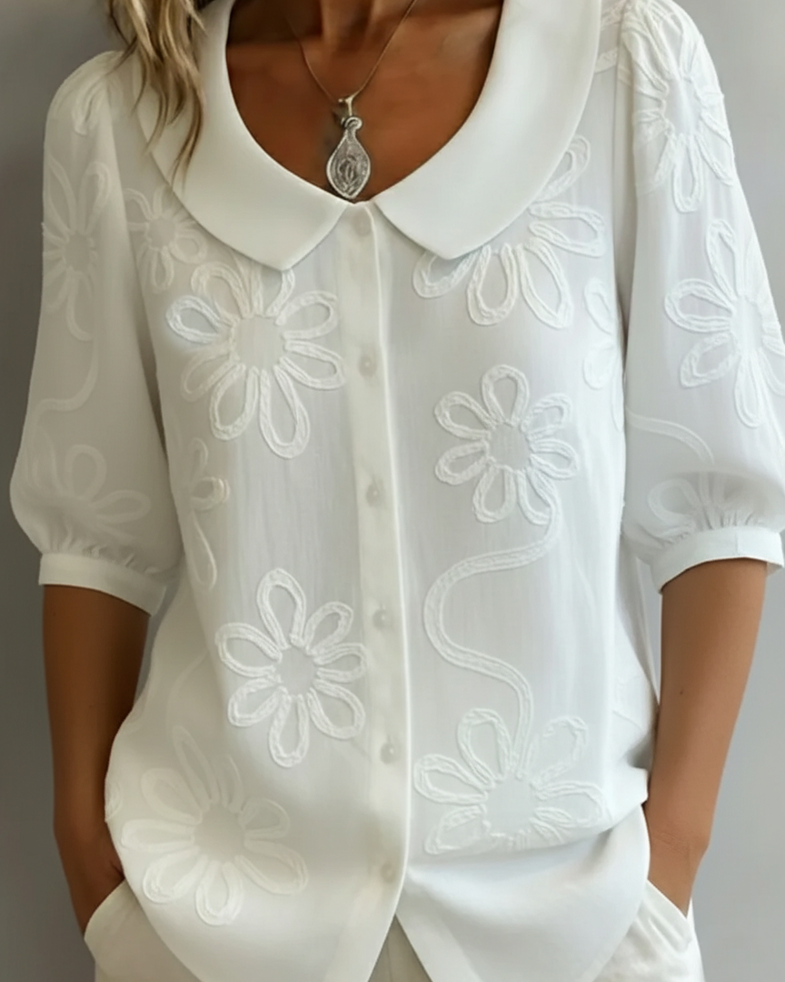 Martha | Soft-Touch Floral Blouse