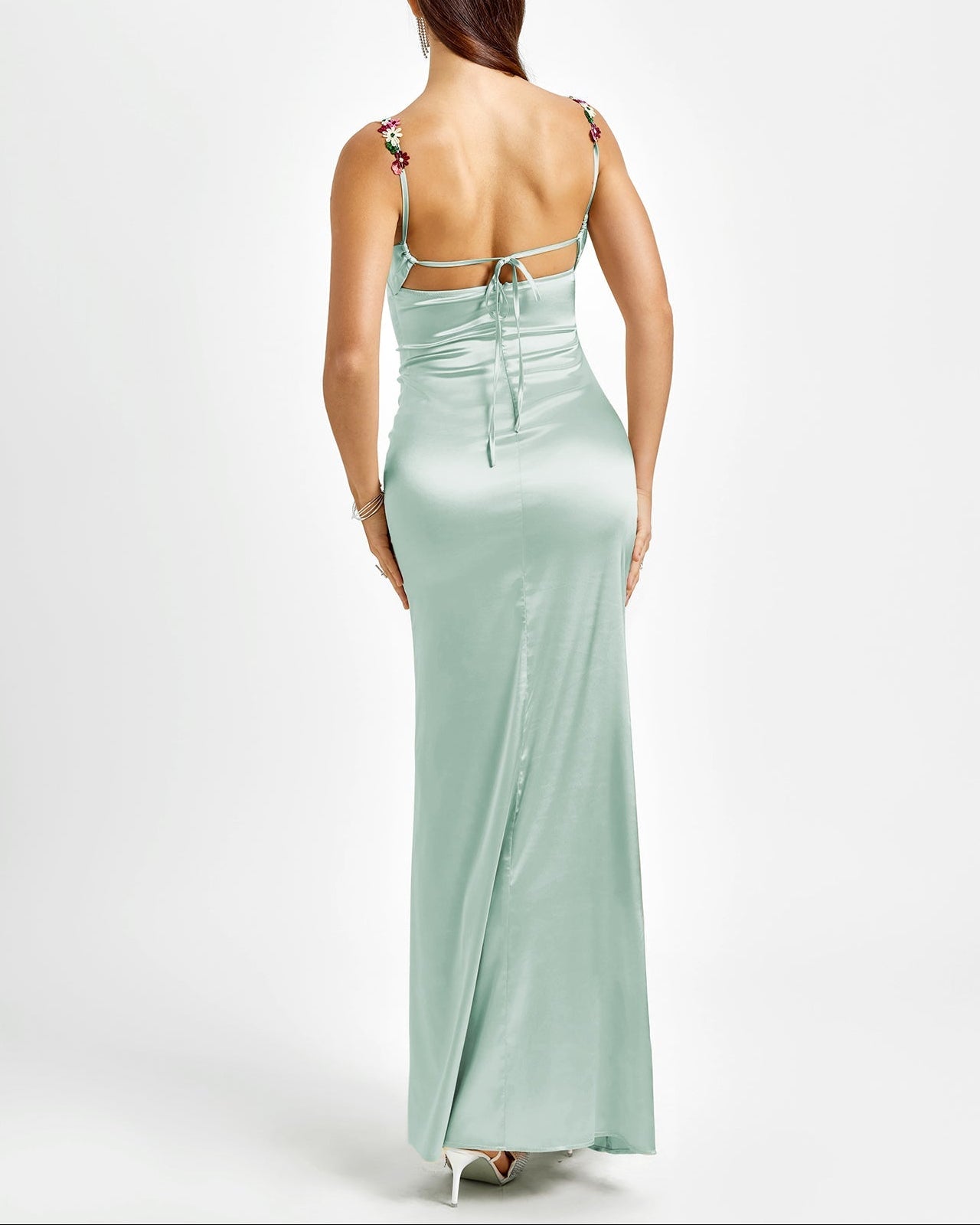 Ximena - Vestido Satinado & Espalda Descubierta