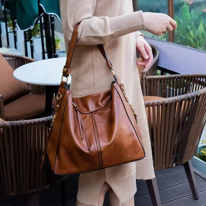 Élite Cuero · Bolsa Hobo con Bolsillo oculto + Cartera de Regalo