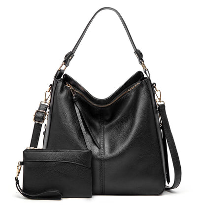 Élite Cuero · Bolsa Hobo con Bolsillo oculto + Cartera de Regalo