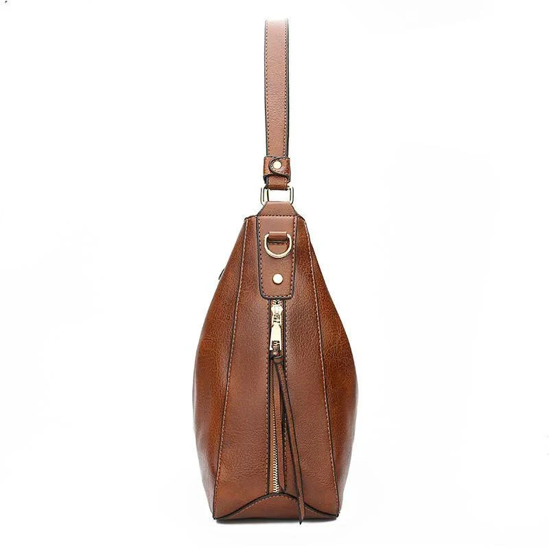 Élite Cuero · Bolsa Hobo con Bolsillo oculto + Cartera de Regalo