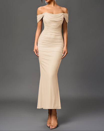 Sienna — Vestido Bodycon Maxi Hombros Descubiertos