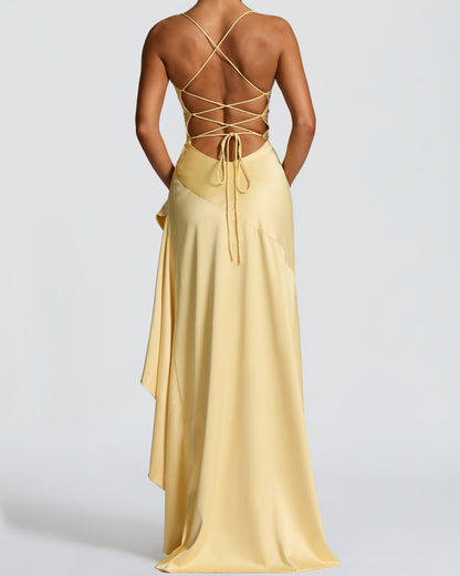 Valeria | Vestido Maxi con Holanes