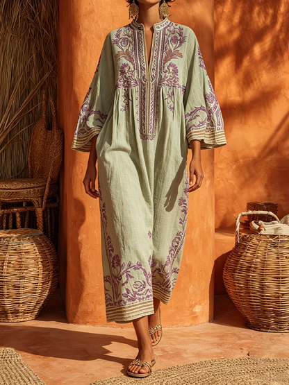 Azalea -  Vestido boho bordado