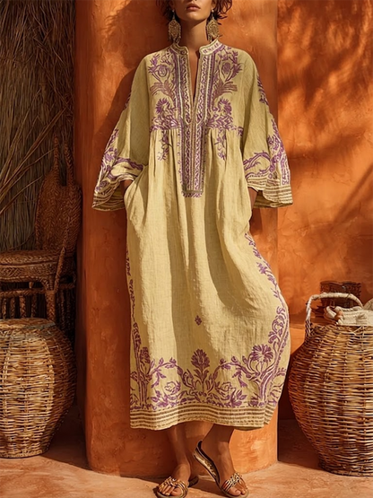 Azalea -  Vestido boho bordado