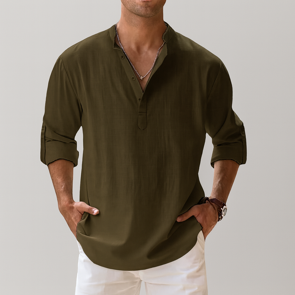 Riviera - Playera de Lino Antiarrugas